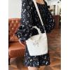 imageSweatyRocks Womens Bucket Bag Bow Shoulder Bag Crossbody Handbag Handle Satchel PurseBeige