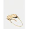 imageSweatyRocks Womens Buckle Leather Crocodile Embossed Zipper Handbag Shoulder Bag with Adjustable StrapGold