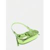 imageSweatyRocks Womens Buckle Leather Crocodile Embossed Zipper Handbag Shoulder Bag with Adjustable StrapGreen