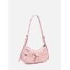 imageSweatyRocks Womens Buckle Leather Crocodile Embossed Zipper Handbag Shoulder Bag with Adjustable StrapLight Pink