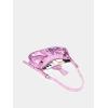 imageSweatyRocks Womens Buckle Leather Crocodile Embossed Zipper Handbag Shoulder Bag with Adjustable StrapSolid Pink