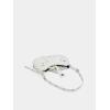 imageSweatyRocks Womens Buckle Leather Crocodile Embossed Zipper Handbag Shoulder Bag with Adjustable StrapWhite