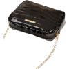 imageSweatyRocks Womens Crocodile Pattern Small Crossbody Handbag PU Leather Square Bag with Zipper ClosureBlack