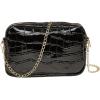 imageSweatyRocks Womens Crocodile Pattern Small Crossbody Handbag PU Leather Square Bag with Zipper ClosureBlack