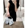 imageSweatyRocks Womens Cute Bow Decor Clutch Purse Evening Handbag Prom Crossbody BagsSilver