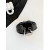 imageSweatyRocks Womens Elegant Clutch Purse Pearl Strap Shoulder Handbag Small Leather Ruched BagBlack