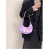 imageSweatyRocks Womens Elegant Clutch Purse Pearl Strap Shoulder Handbag Small Leather Ruched BagMauve Purple