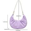 imageSweatyRocks Womens Elegant Clutch Purse Pearl Strap Shoulder Handbag Small Leather Ruched BagMauve Purple