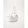 imageSweatyRocks Womens Elegant Clutch Purse Pearl Strap Shoulder Handbag Small Leather Ruched BagWhite