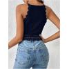 imageSweatyRocks Womens Floral Lace Slim Fit Crop Halter Top Sleeveless Cami Tank TopsBlue