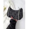 imageSweatyRocks Womens Floral Pattern Chain Strap Shoulder Bags Casual Hobo Hand Bag Clutch PurseBlack