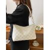 imageSweatyRocks Womens Hobo Purse Checkered Zip Up Shoulder Bag Casual HandbagBeige