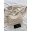 imageSweatyRocks Womens Hobo Purse Checkered Zip Up Shoulder Bag Casual HandbagBeige