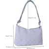 imageSweatyRocks Womens Hobo Purse Checkered Zip Up Shoulder Bag Casual HandbagDusty Blue