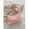 imageSweatyRocks Womens Hobo Purse Checkered Zip Up Shoulder Bag Casual HandbagPink