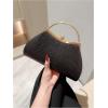 imageSweatyRocks Womens Metallic Rhinestone Studded Evening Handbag Kiss Lock Elegant Mini Clutch PurseBlack