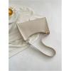 imageSweatyRocks Womens Mini PU Leather Shoulder Bag Lightweight Handle Small Handbags with Zipper Closure Solid Purse BagsBeige