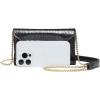 imageSweatyRocks Womens PU Leather Envelop Clutch Evening Bags Chain Strap Flap Square Handbag Solid Mini Crossbody BagsBlack