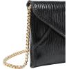 imageSweatyRocks Womens PU Leather Envelop Clutch Evening Bags Chain Strap Flap Square Handbag Solid Mini Crossbody BagsBlack