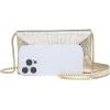 imageSweatyRocks Womens PU Leather Envelop Clutch Evening Bags Chain Strap Flap Square Handbag Solid Mini Crossbody BagsGold