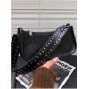 imageSweatyRocks Womens PU Leather Studded Zipper Shoulder Bag Top Handle Casual Crossbody BagBlack