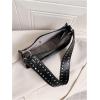 imageSweatyRocks Womens PU Leather Studded Zipper Shoulder Bag Top Handle Casual Crossbody BagBlack