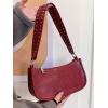 imageSweatyRocks Womens PU Leather Studded Zipper Shoulder Bag Top Handle Casual Crossbody BagBurgundy