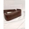 imageSweatyRocks Womens PU Leather Studded Zipper Shoulder Bag Top Handle Casual Crossbody BagCoffee Brown