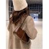 imageSweatyRocks Womens PU Leather Studded Zipper Shoulder Bag Top Handle Casual Crossbody BagCoffee Brown