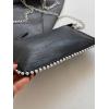 imageSweatyRocks Womens PU Leather Vintage Crossbody Bag Zipper Beaded Chain Envelope Bag Solid Bark Texture Square HandbagBlack