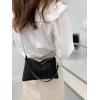 imageSweatyRocks Womens Pearl Top Handle Shoulder Handbag Studded Rivet Small Hobo Bag Punk Crossbody Bag with Chain StrapBlack