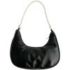 imageSweatyRocks Womens Pearls Chain Top Handle Shoulder Bags PU Leather Zipper Hobo Bags Clutch PursesBlack Pearls