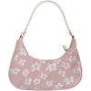 imageSweatyRocks Womens Pearls Chain Top Handle Shoulder Bags PU Leather Zipper Hobo Bags Clutch PursesPink