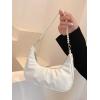 imageSweatyRocks Womens Pearls Chain Top Handle Shoulder Bags PU Leather Zipper Hobo Bags Clutch PursesWhite