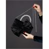 imageSweatyRocks Womens Satin Evening Bag Bow Clutch Purse Formal Party HandbagBlack Pearls