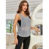 imageSweatyRocks Womens Sleeveless Scoop Neck Shirt Contract Mesh Racerback Tank TopGrey Black