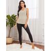 imageSweatyRocks Womens Sleeveless Scoop Neck Shirt Contract Mesh Racerback Tank TopPale Beige