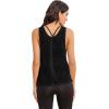 imageSweatyRocks Womens Sleeveless Scoop Neck Shirt Contract Mesh Racerback Tank TopPlain Black