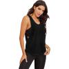 imageSweatyRocks Womens Sleeveless Scoop Neck Shirt Contract Mesh Racerback Tank TopPlain Black