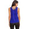 imageSweatyRocks Womens Sleeveless Scoop Neck Shirt Contract Mesh Racerback Tank TopRoyal Blue