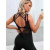 imageSweatyRocks Womens Sleeveless Scoop Neck Shirt Contract Mesh Racerback Tank TopSee Through Black