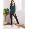 imageSweatyRocks Womens Sleeveless Scoop Neck Shirt Contract Mesh Racerback Tank TopSolid Blue