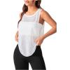 imageSweatyRocks Womens Sleeveless Scoop Neck Shirt Contract Mesh Racerback Tank TopWhite Solid