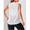imageSweatyRocks Womens Sleeveless Scoop Neck Shirt Contract Mesh Racerback Tank TopWhite Solid