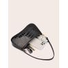 imageSweatyRocks Womens Small Crocodile Print Shoulder Bag Leather Clutch Purse Handbag with Zipper ClosurePure Black