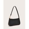 imageSweatyRocks Womens Small Crocodile Print Shoulder Bag Leather Clutch Purse Handbag with Zipper ClosurePure Black
