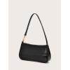 imageSweatyRocks Womens Small Crocodile Print Shoulder Bag Leather Clutch Purse Handbag with Zipper ClosurePure Black