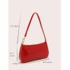 imageSweatyRocks Womens Small Crocodile Print Shoulder Bag Leather Clutch Purse Handbag with Zipper ClosureRed