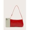 imageSweatyRocks Womens Small Crocodile Print Shoulder Bag Leather Clutch Purse Handbag with Zipper ClosureRed
