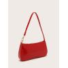 imageSweatyRocks Womens Small Crocodile Print Shoulder Bag Leather Clutch Purse Handbag with Zipper ClosureRed